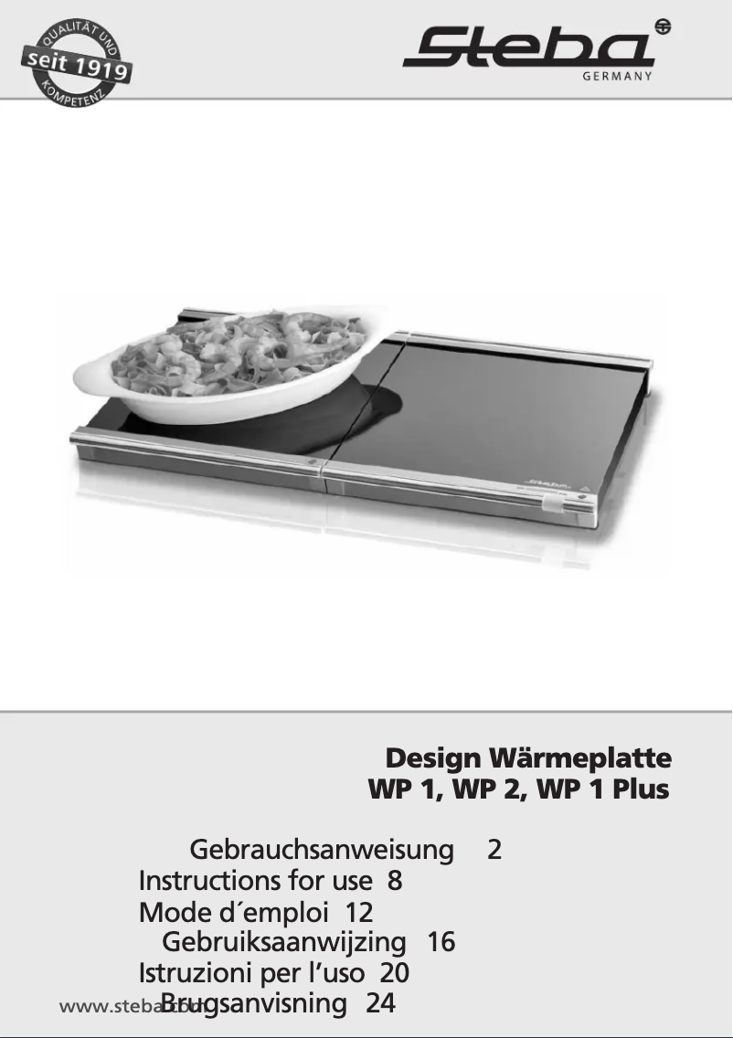 Image de la première page du manuel de l'appareil WP 1