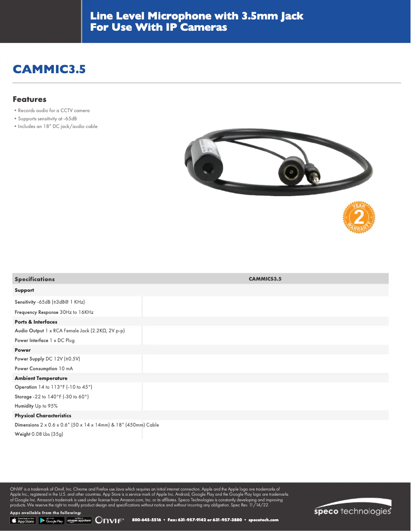 Image de la première page du manuel de l'appareil CAMMIC3.5