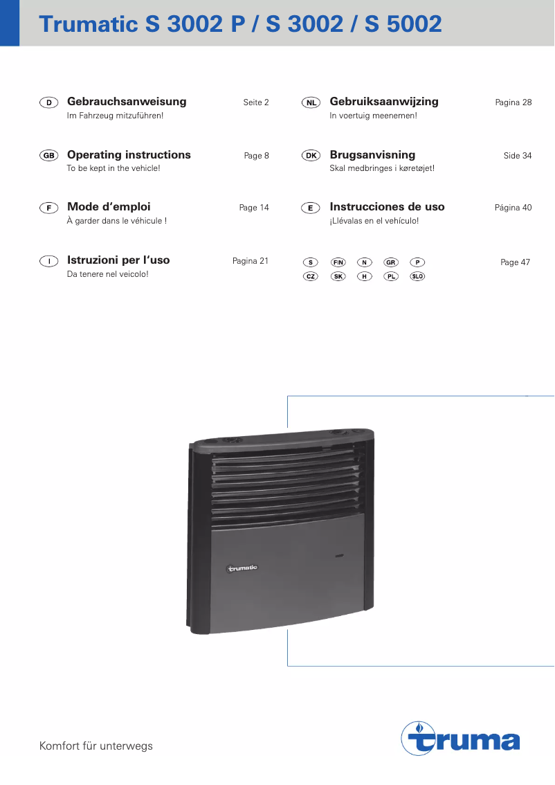 Imagen de la primera página del manual del dispositivo S 5002