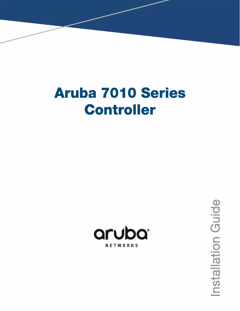Page n°1 - Manuel utilisateur Aruba 7010