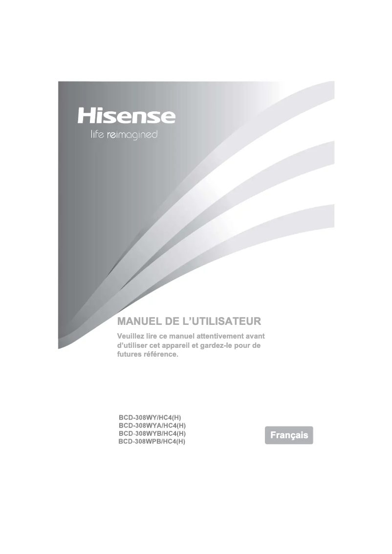 Page 1 de la notice Manuel utilisateur Hisense RB400N4AF2