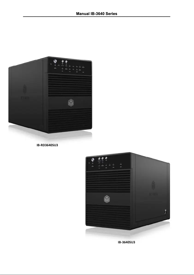 Page 1 de la notice Manuel utilisateur Icy Box IB-3640SU3