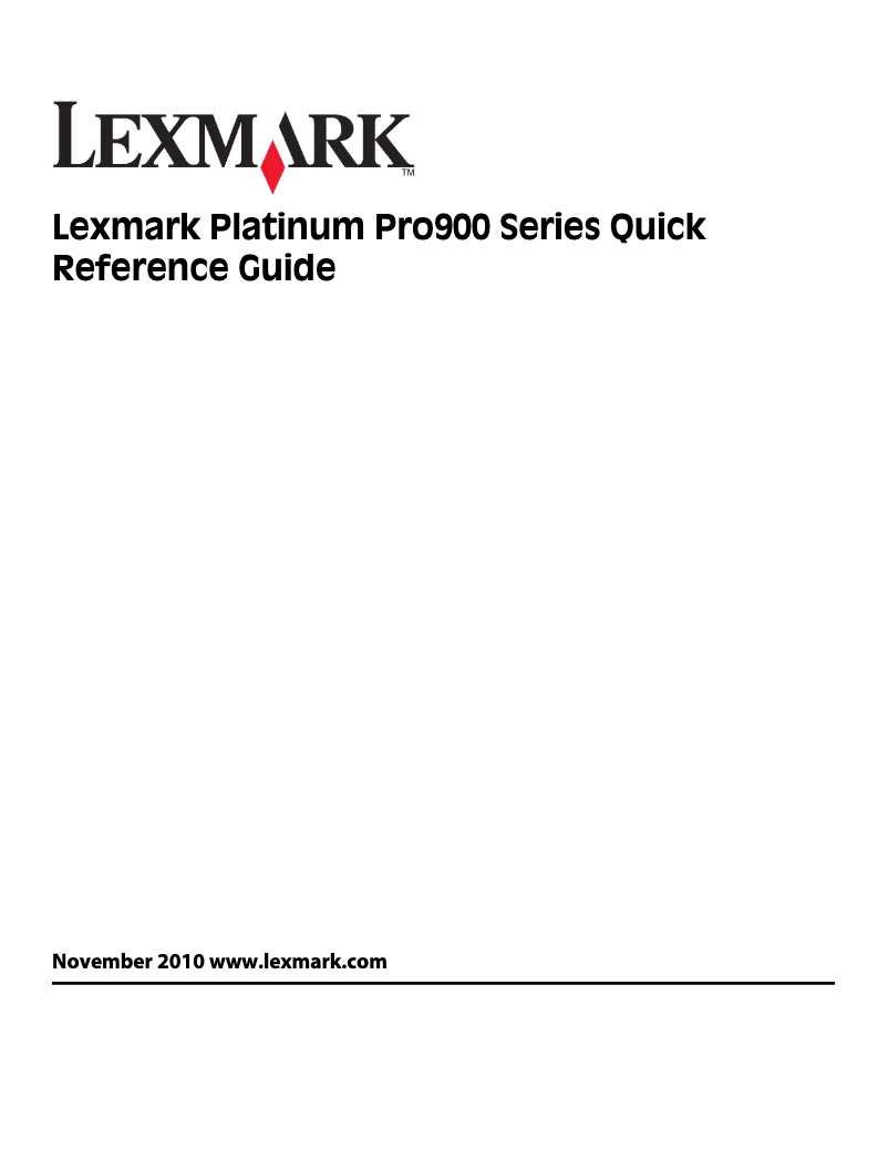 Image de la première page du manuel de l'appareil Platinum Pro902