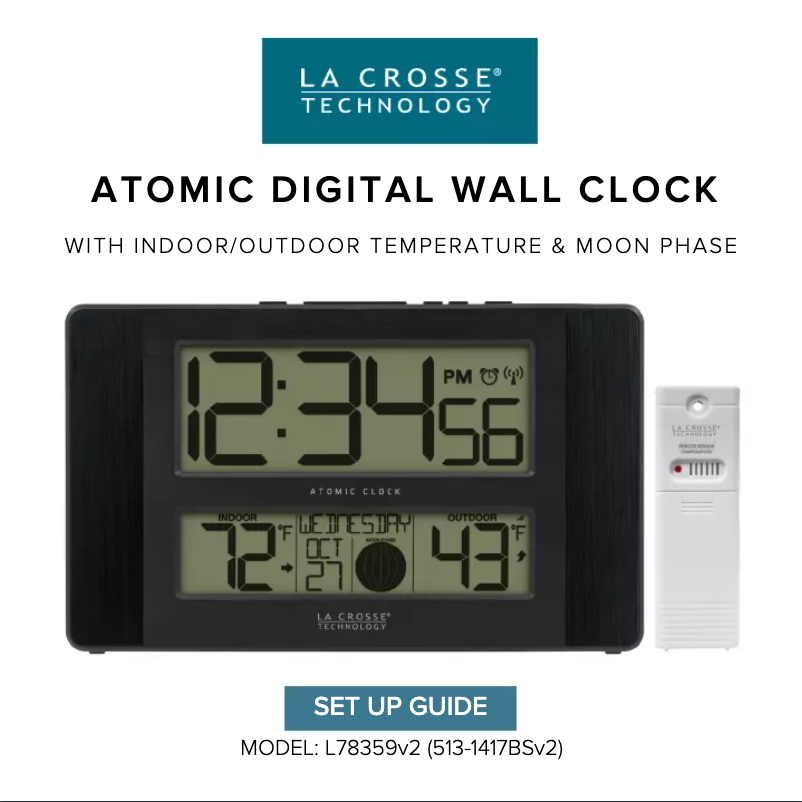 Page 1 de la notice Manuel utilisateur La Crosse Technology 513-1417BSV2