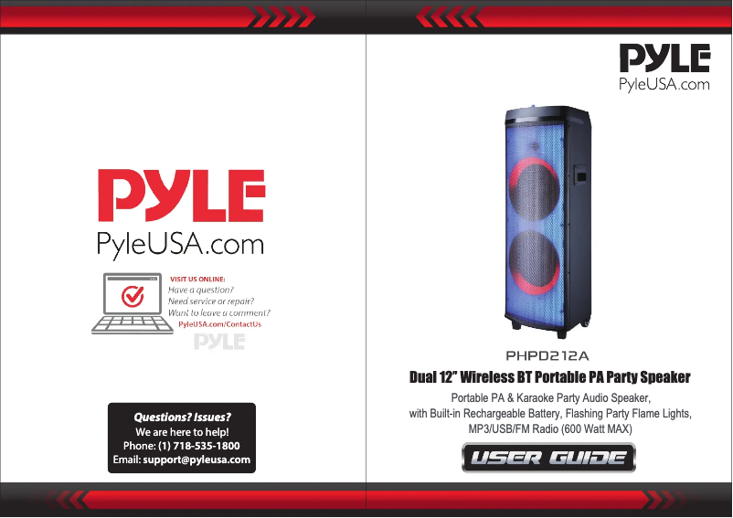 Page n°1 - Manuel utilisateur Pyle PHPD212A