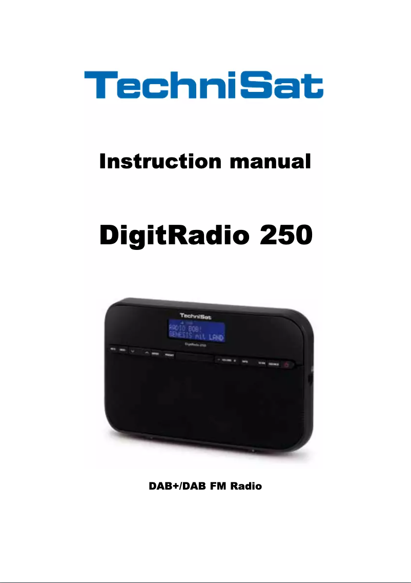 Página 1 del manual Manual de usuario TechniSat DigitRadio 250