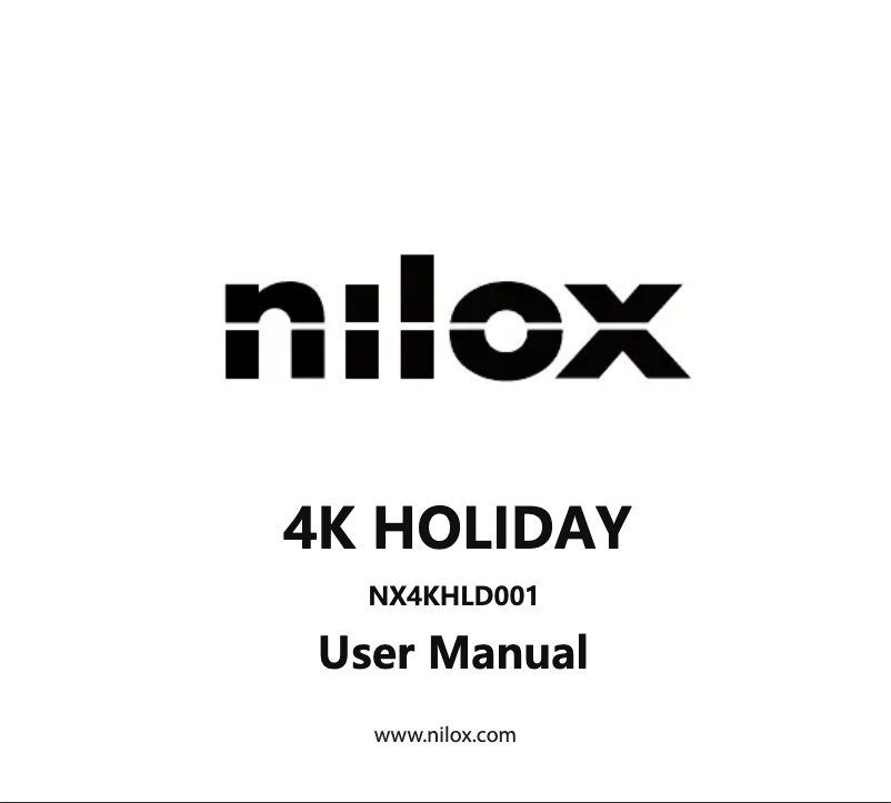 Page 1 de la notice Manuel utilisateur Nilox 4K Holiday