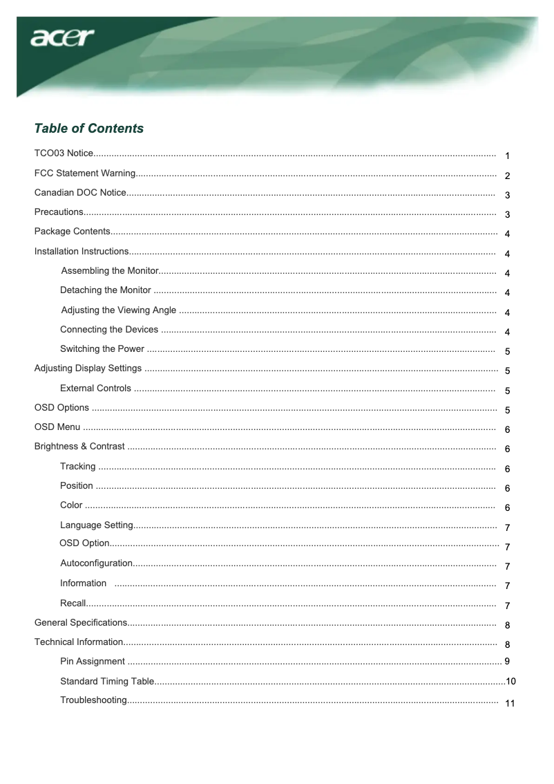 Imagen de la primera página del manual del dispositivo AL1516