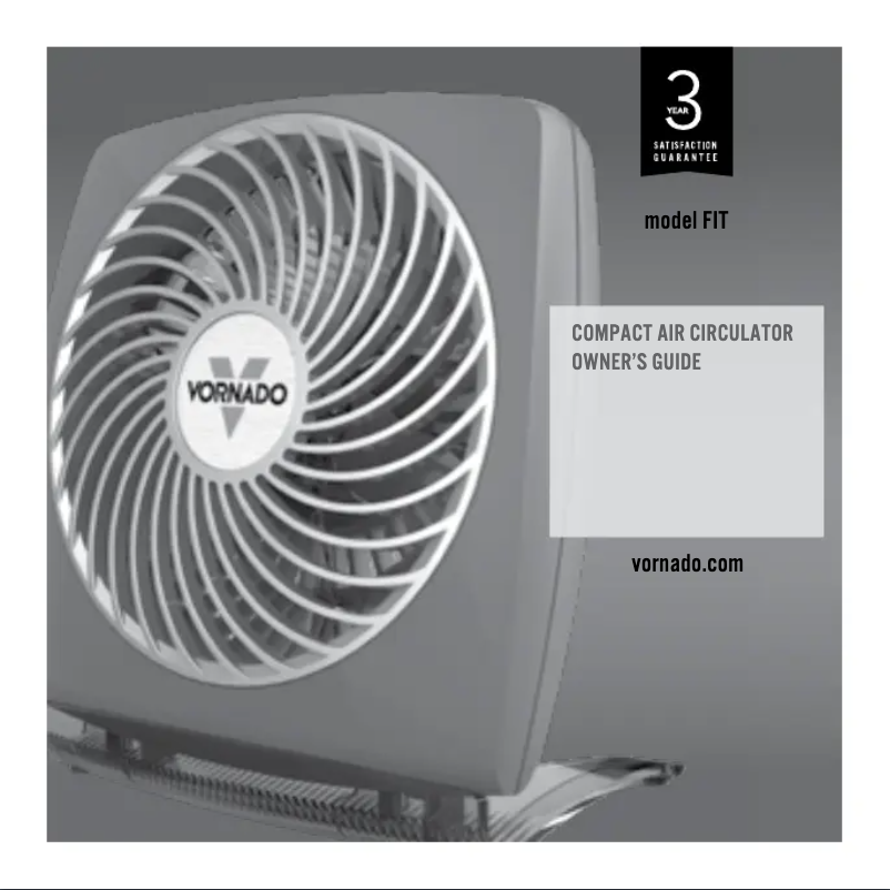 Page 1 de la notice Manuel utilisateur Vornado FIT