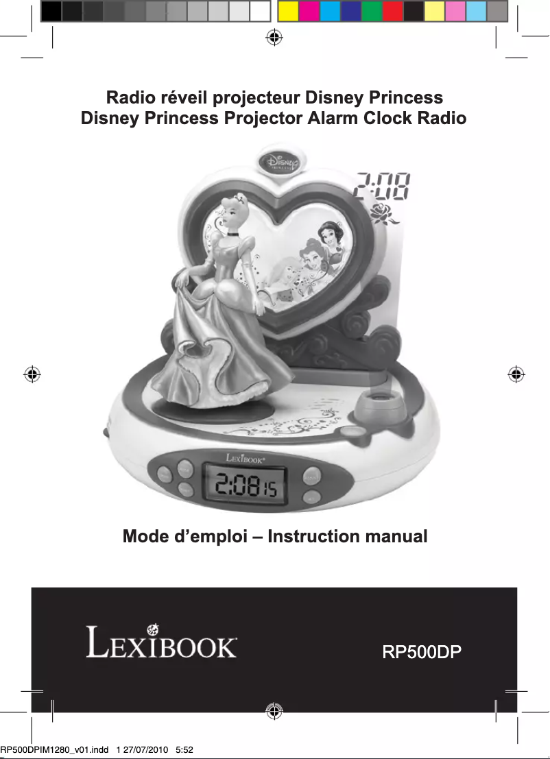 Page 1 de la notice Manuel utilisateur Lexibook Disney Princess RP500DP