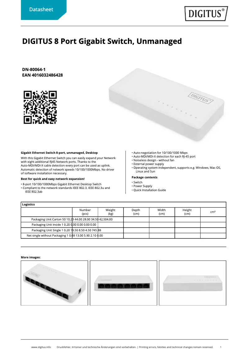 Image de la première page du manuel de l'appareil DN-80064-1