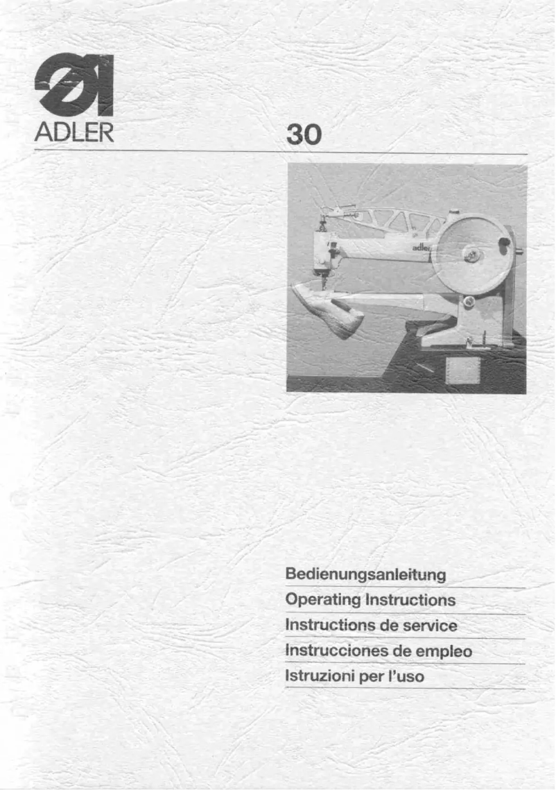 Página 1 del manual Manual de usuario Dürkopp Adler 30