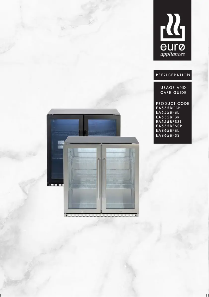 Page n°1 - Manuel utilisateur Euro Appliances EA865BFBL