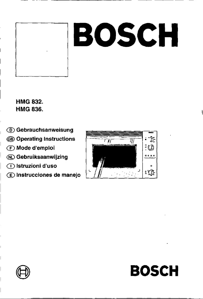 Page 1 de la notice Manuel utilisateur Bosch HMG 8325