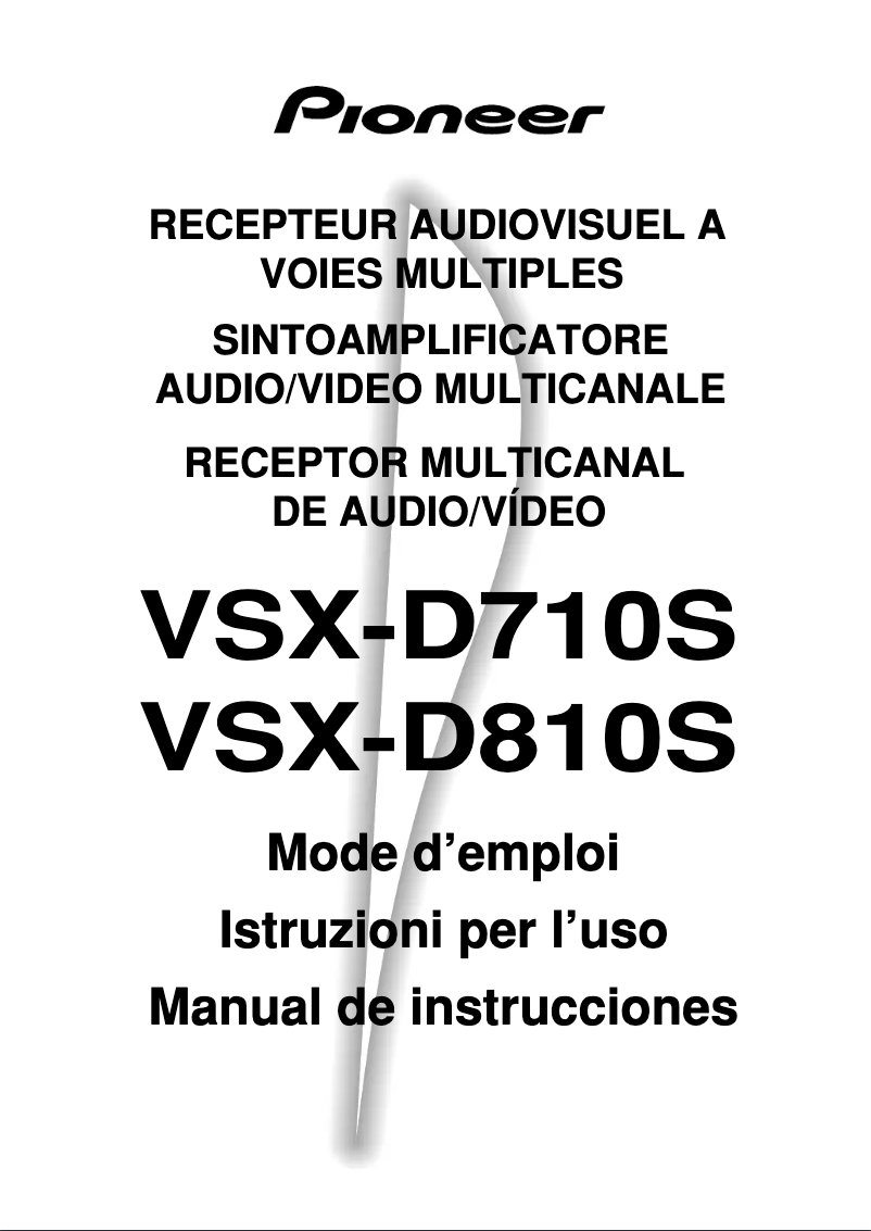 Page n°1 - Manuel utilisateur Pioneer VSX-D710S