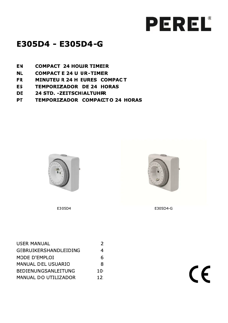 Page n°1 - Manuel utilisateur Perel E305D4