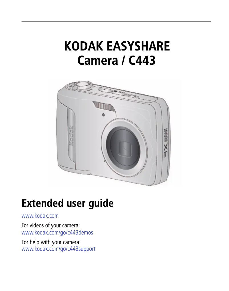 Image de la première page du manuel de l'appareil EasyShare C443