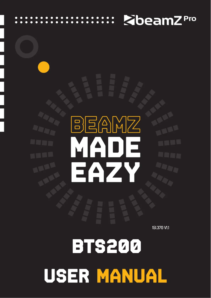 Page 1 de la notice Manuel utilisateur BeamZ BTs200