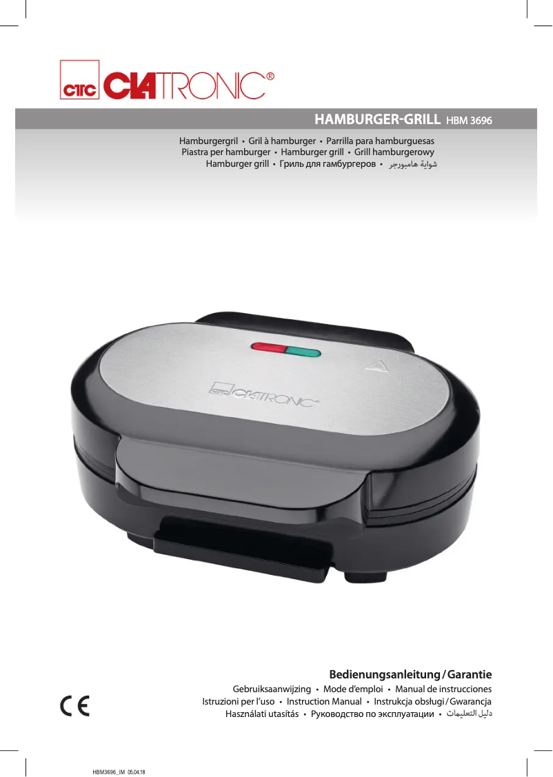 Page 1 de la notice Manuel utilisateur Clatronic HBM 3696