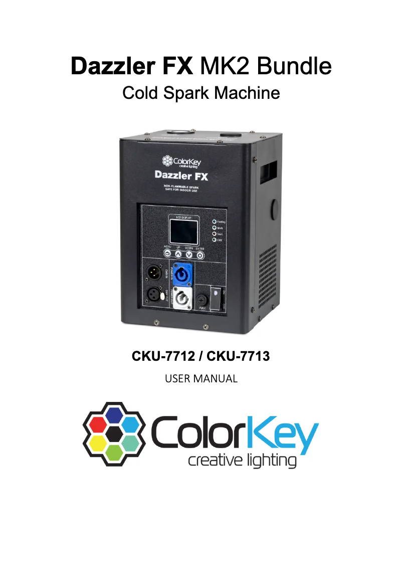 Page n°1 - Manuel utilisateur ColorKey Dazzler FX