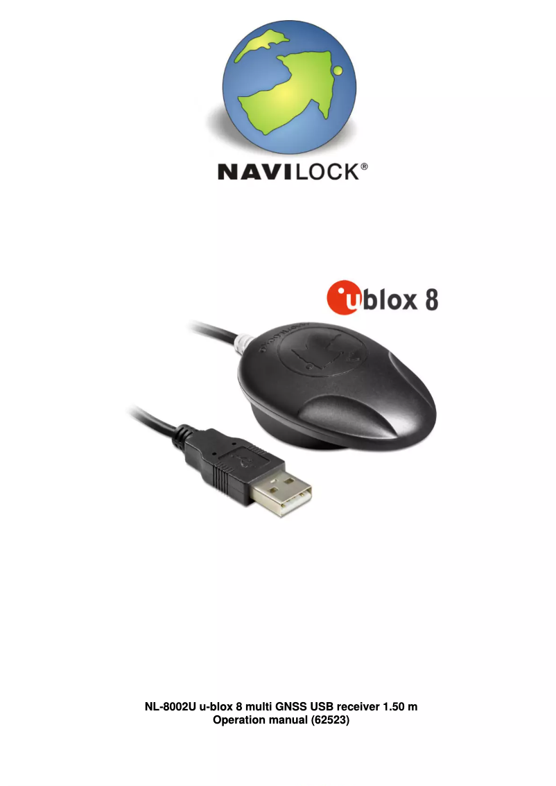 Page n°1 - Manuel utilisateur Navilock u-blox 8 NL-8002U
