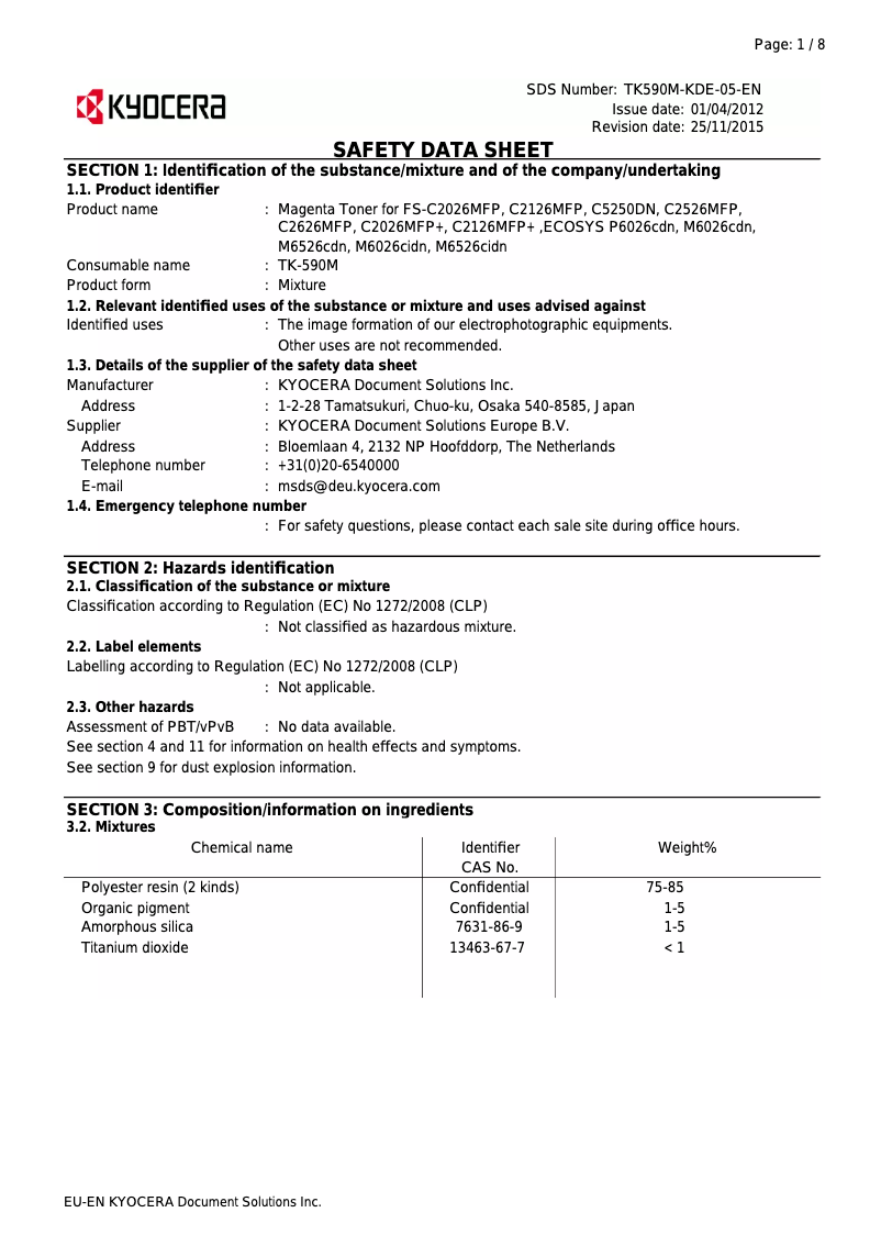 Image de la première page du manuel de l'appareil FS-C2026MFP