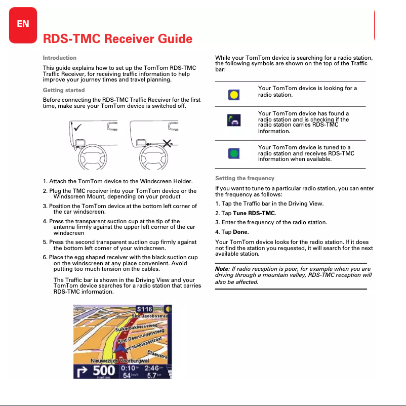 Image de la première page du manuel de l'appareil RDS-TMC