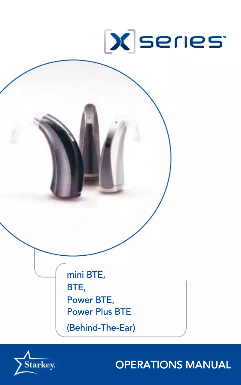 Page 1 de la notice Manuel utilisateur Starkey X Series Power Plus BTE