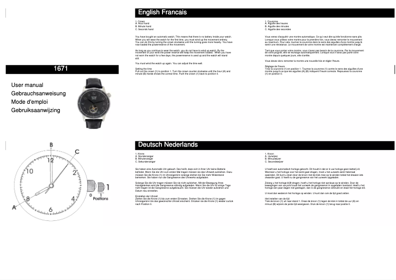 Image de la première page du manuel de l'appareil 1671