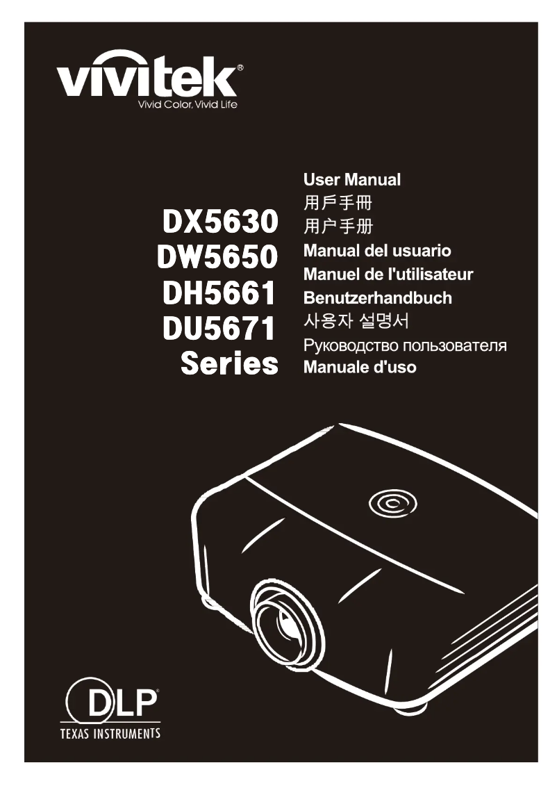 Page 1 de la notice Manuel utilisateur Vivitek DU5671