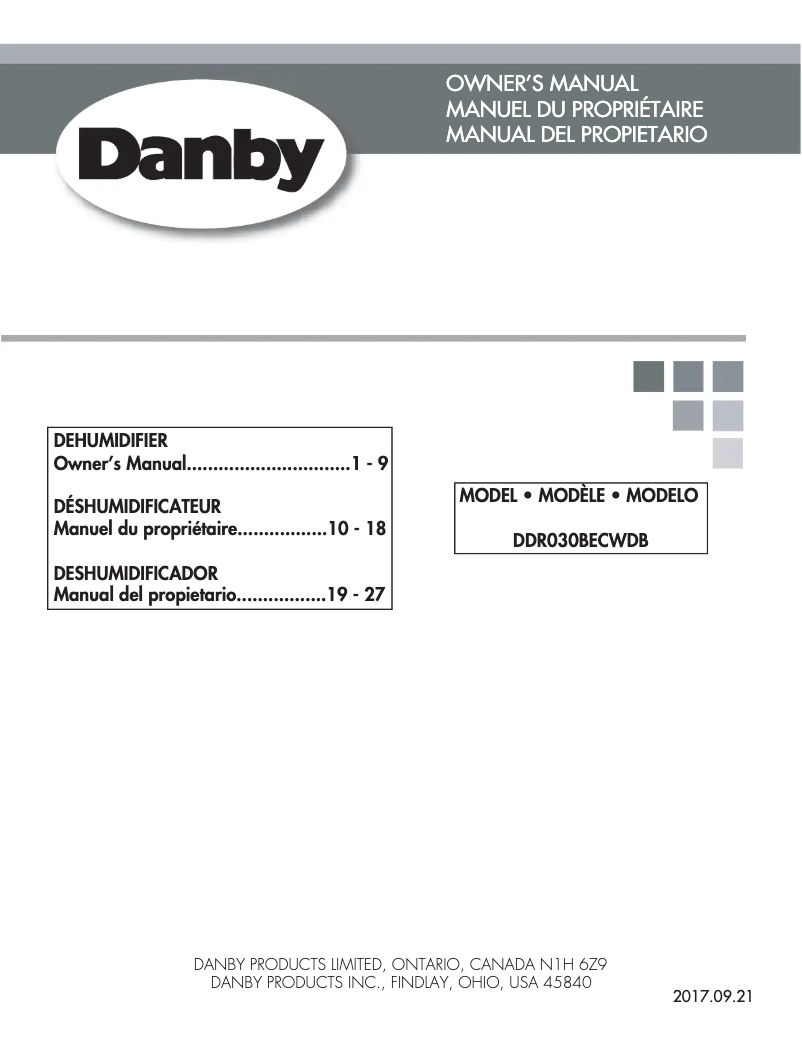 Image de la première page du manuel de l'appareil DDR030BECWDB