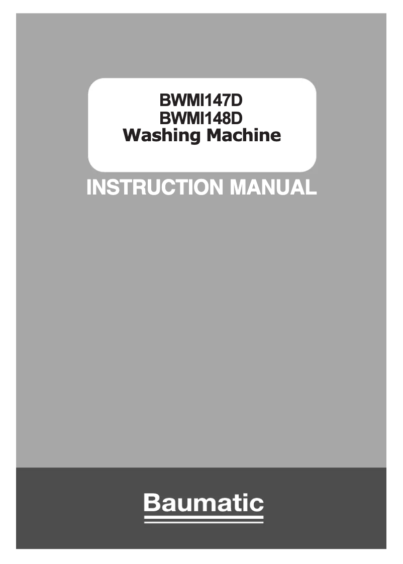 Page 1 de la notice Manuel utilisateur Baumatic BWMI148D-80