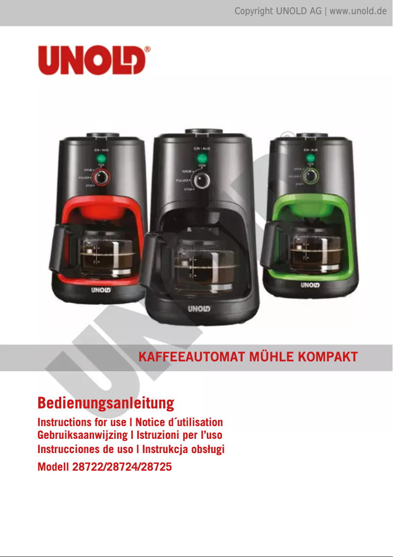 Image de la première page du manuel de l'appareil Kompakt 28724