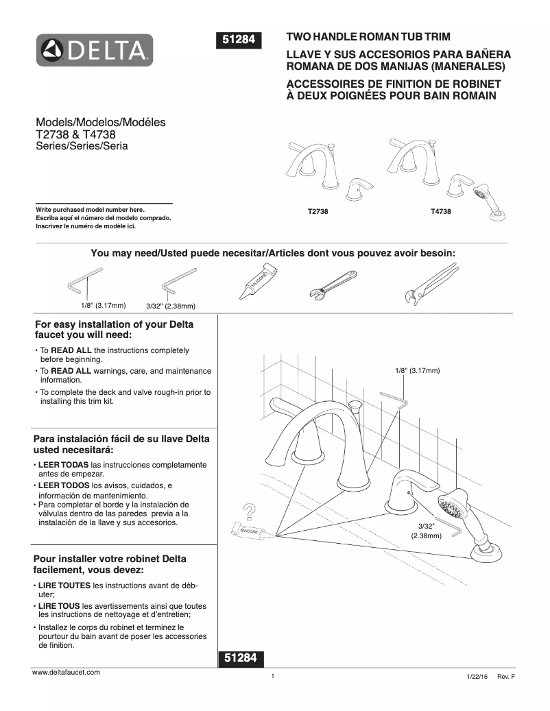 Imagen de la primera página del manual del dispositivo T2738