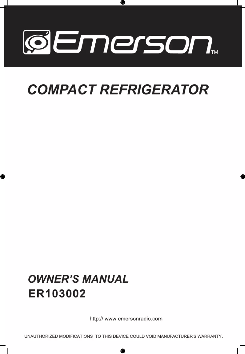 Image de la première page du manuel de l'appareil ER103002
