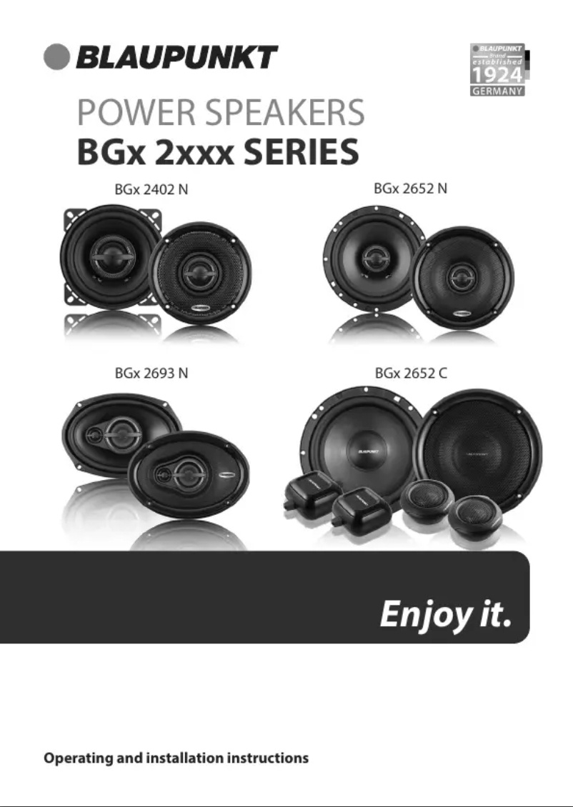 Página 1 del manual Manual de usuario Blaupunkt BGx 2652 C