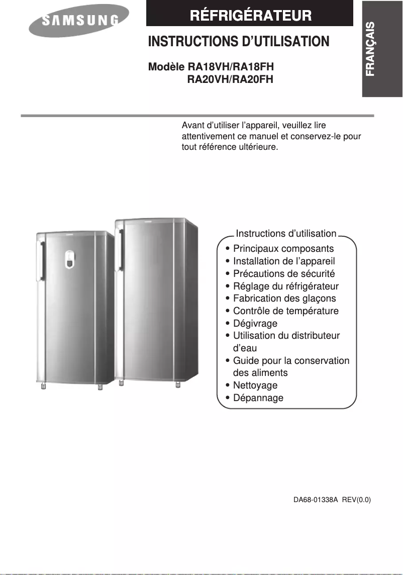 Página 1 del manual Manual de usuario Samsung RA20VHSS