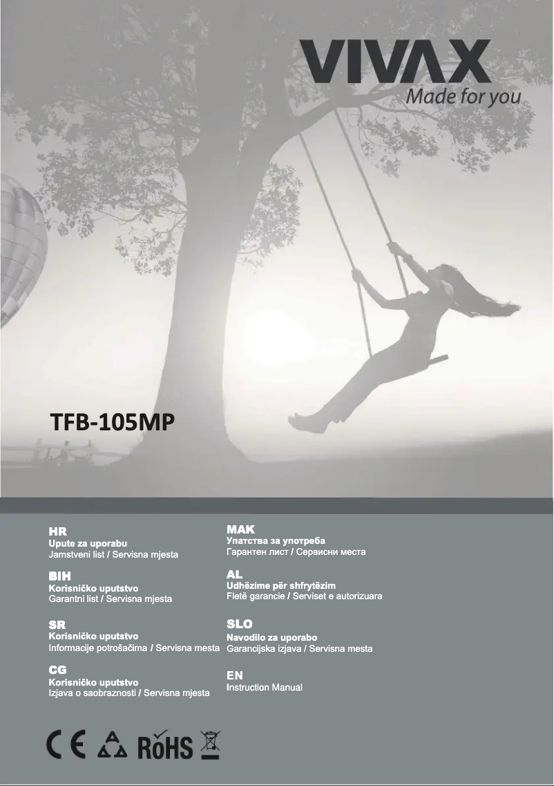 Page n°1 - Manuel utilisateur Vivax TFB105MD