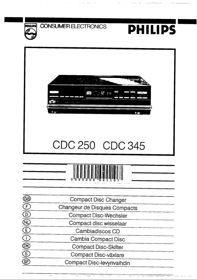 Page 1 de la notice Manuel utilisateur Philips CDC250