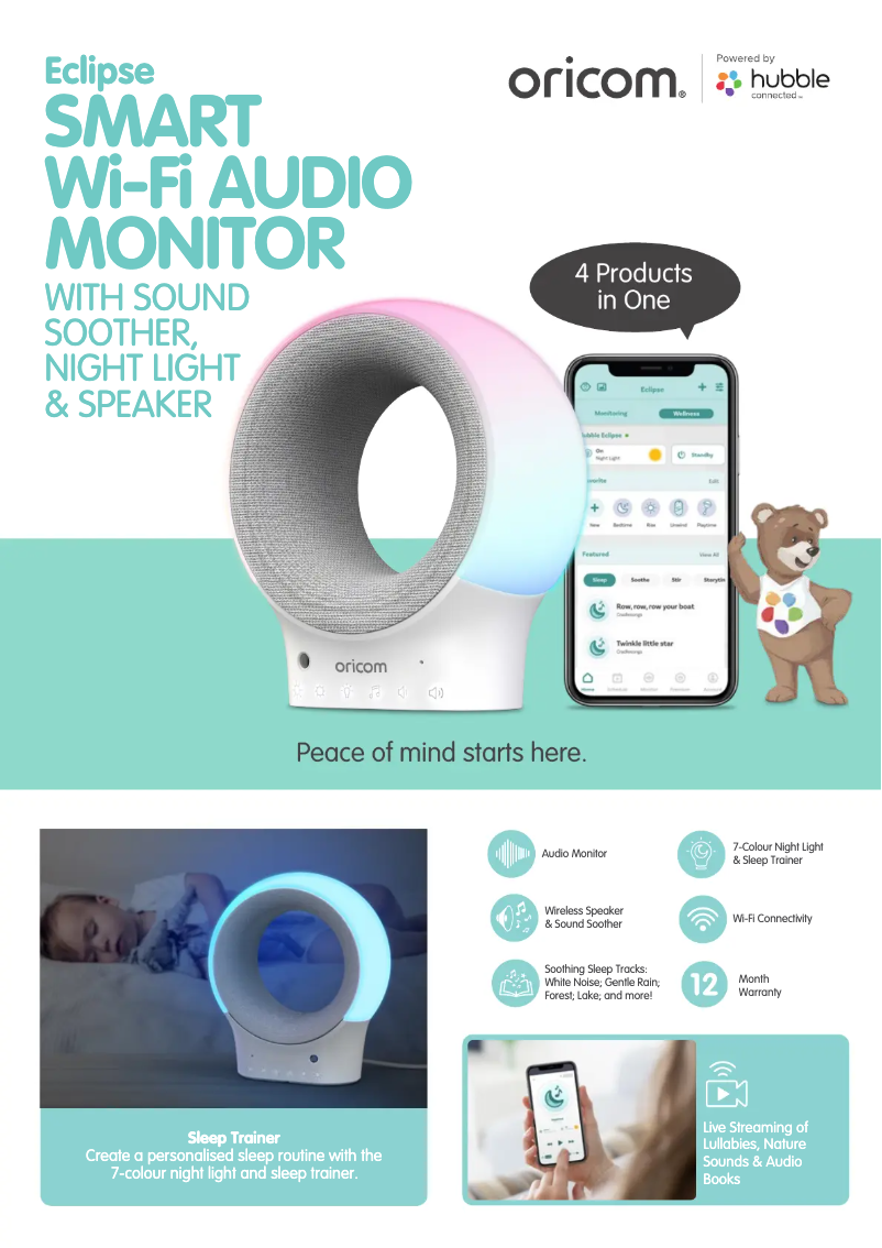 Page 1 de la notice Fiche technique Oricom OBHSSOO