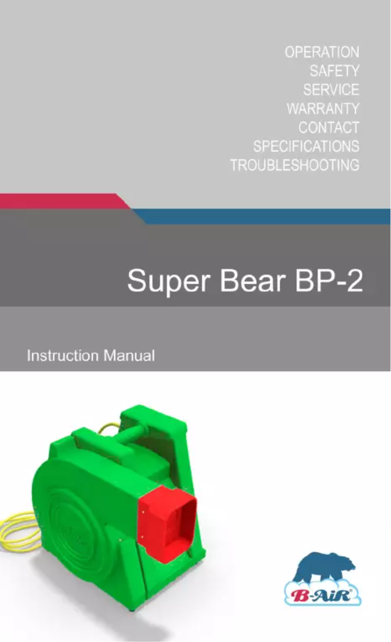 Página 1 del manual Manual de usuario B-Air Super Bear BP-2