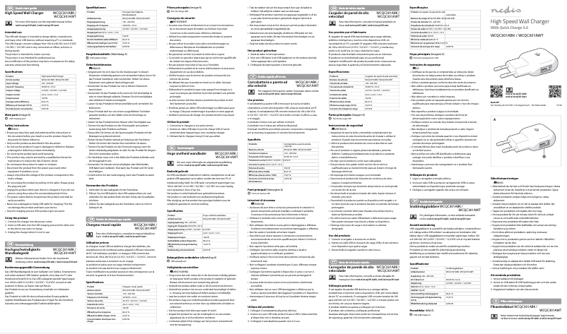 Page 1 de la notice Manuel utilisateur Nedis WCQC301AWT