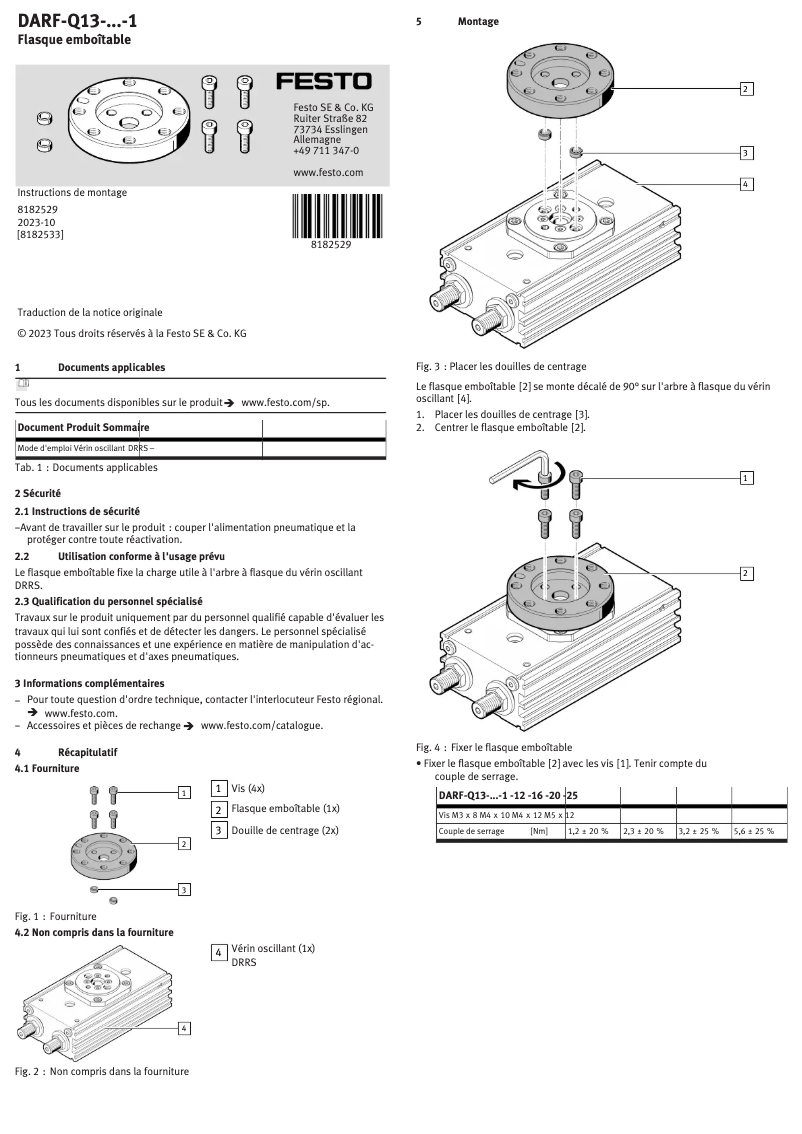 Image de la première page du manuel de l'appareil DARF-Q13-25-1