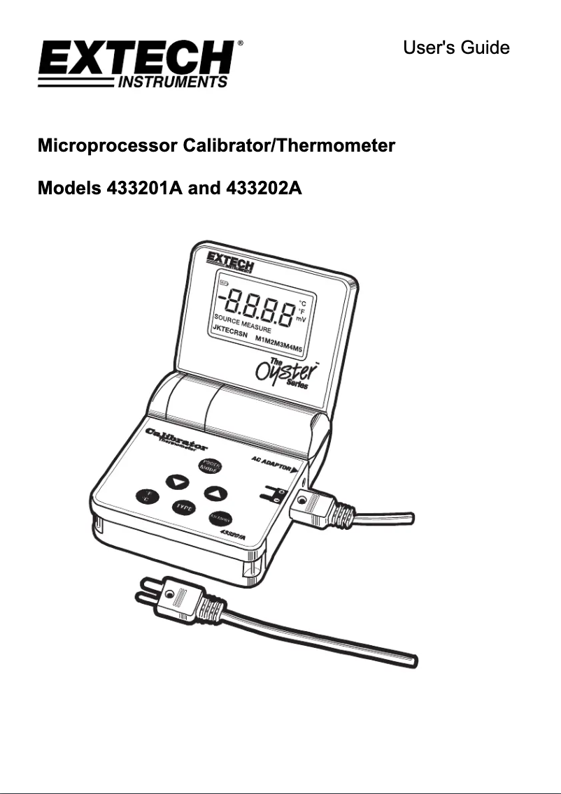 Image de la première page du manuel de l'appareil 433201A