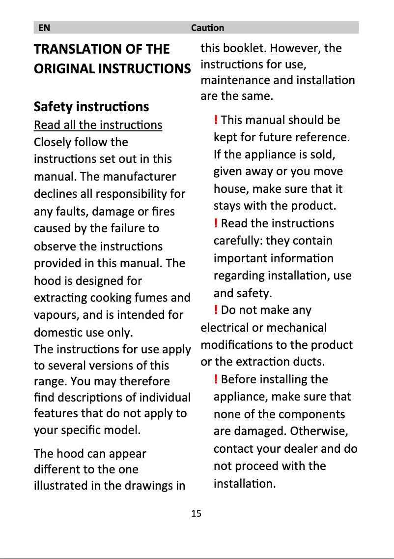 Page 1 de la notice Brochure Smeg KLT90XS