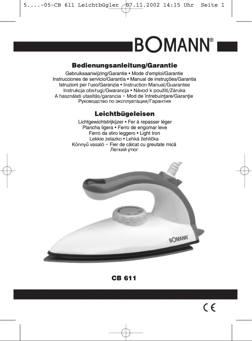 Image de la première page du manuel de l'appareil CB 611