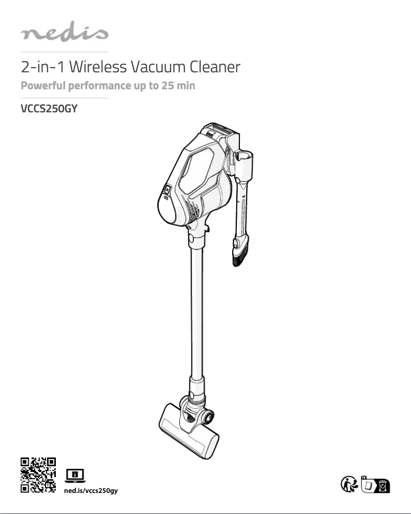 Page 1 de la notice Manuel utilisateur Nedis VCCS250GY