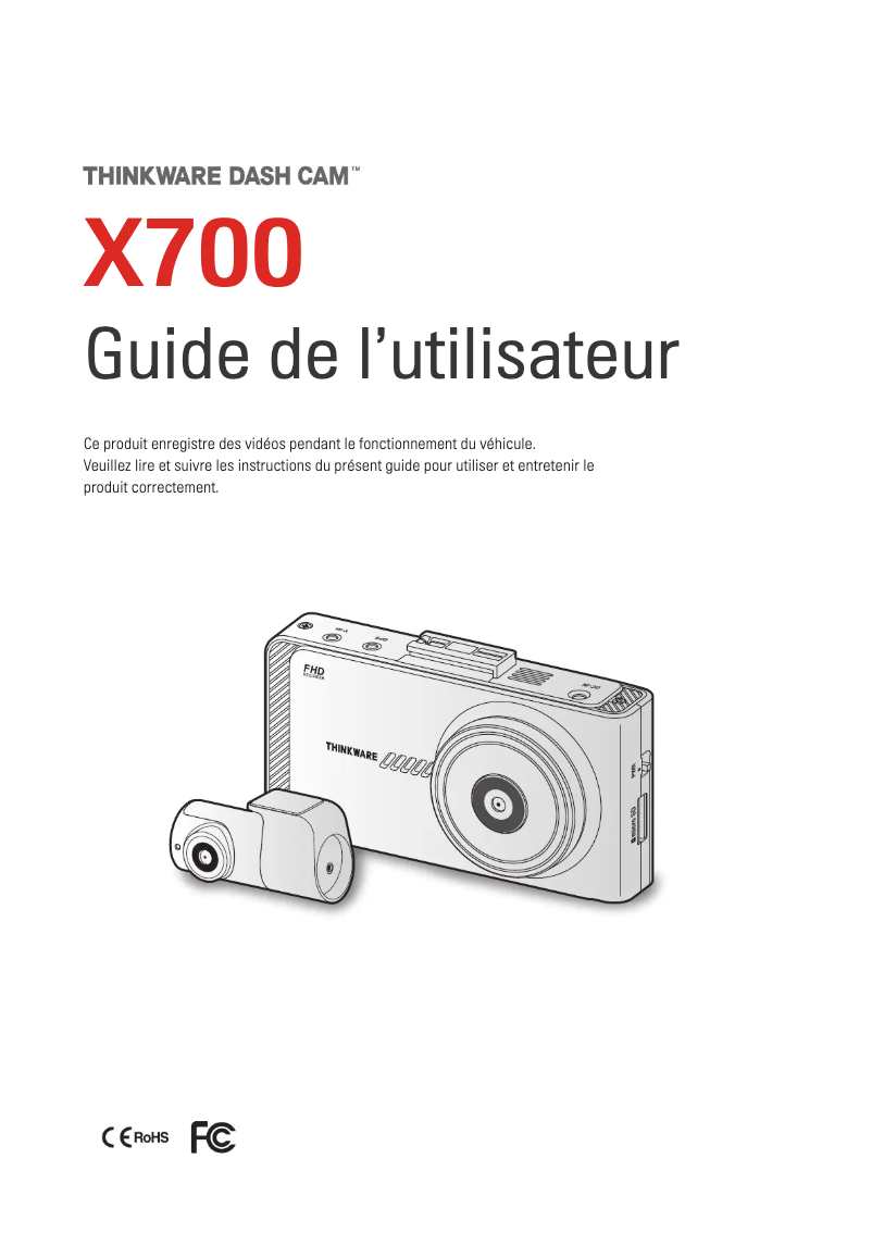 Page n°1 - Manuel utilisateur Thinkware X700