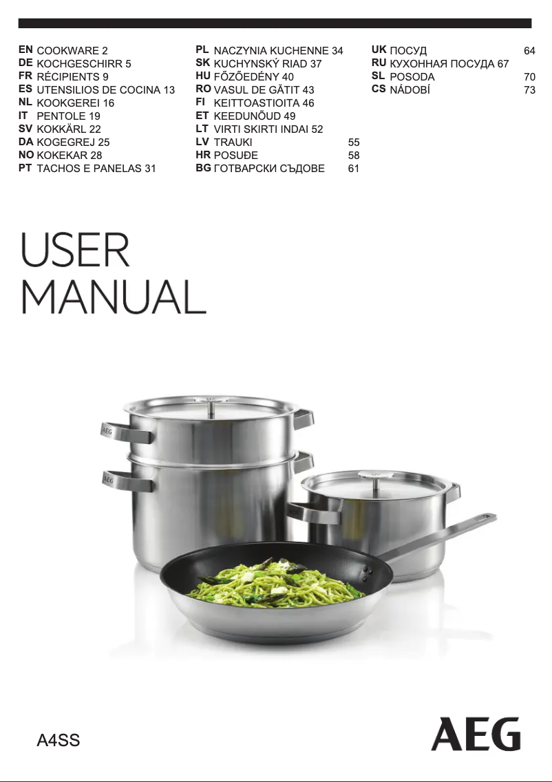 Image de la première page du manuel de l'appareil A4SS