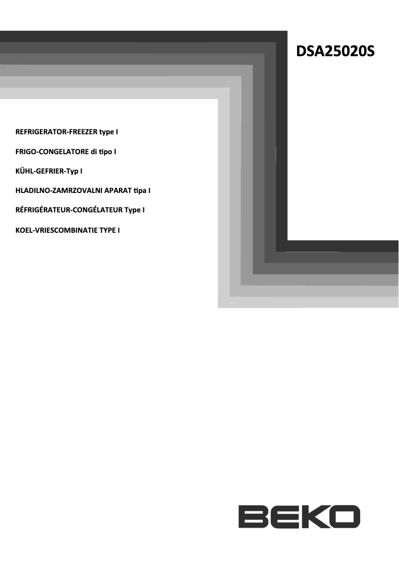 Page 1 de la notice Manuel utilisateur Beko DSA25020S